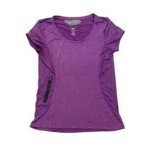 Athleisure Top Mesh Insert Zippered Pocket - Women's S REI Hiking running